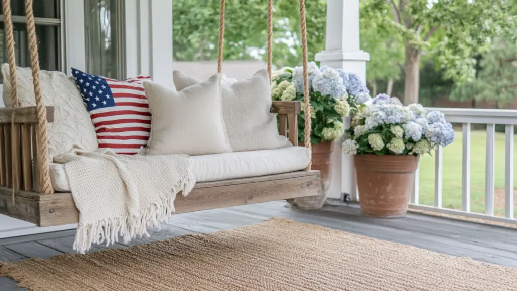 Simple Farmhouse Patriotic Decor for a Cozy Summer Home