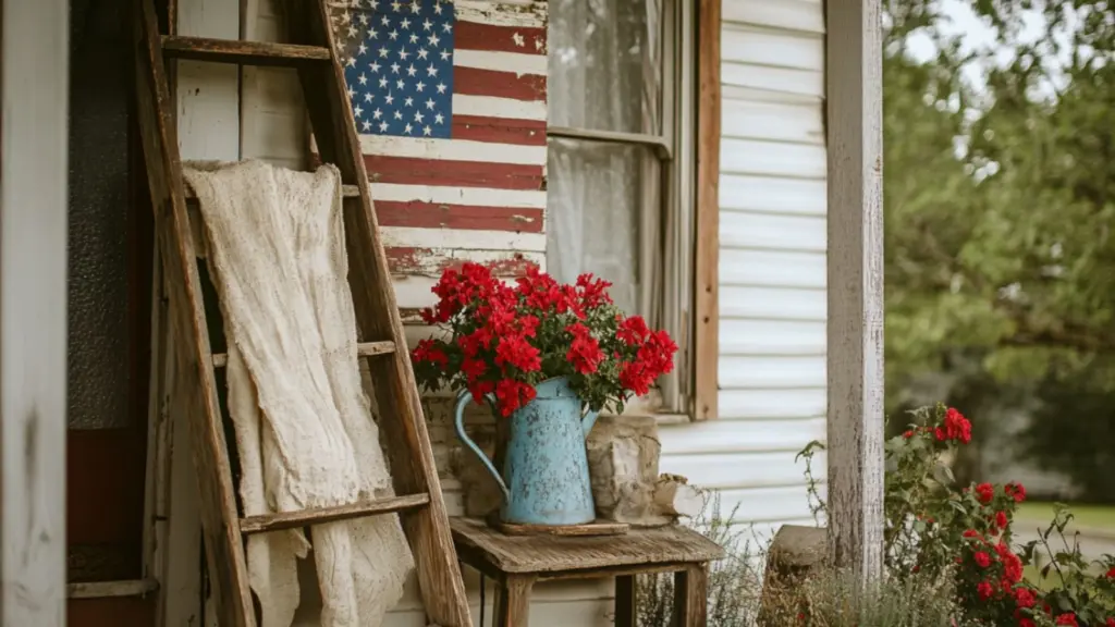 Simple Farmhouse Patriotic Decor for a Cozy Summer Home