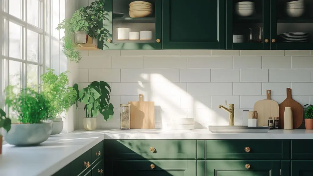How to Make a Dark Green Kitchen Feel Bright and Airy