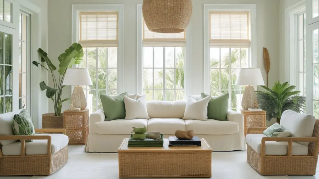 Tropical Summer Color Palette Inspiration for Indoor Spaces: Bright Living Room Ideas to Refresh Your Home