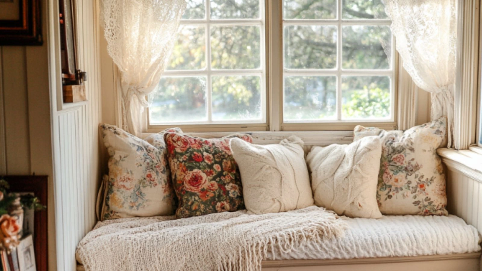 Cozy Reading Corners in a Vintage Cottage Living Room