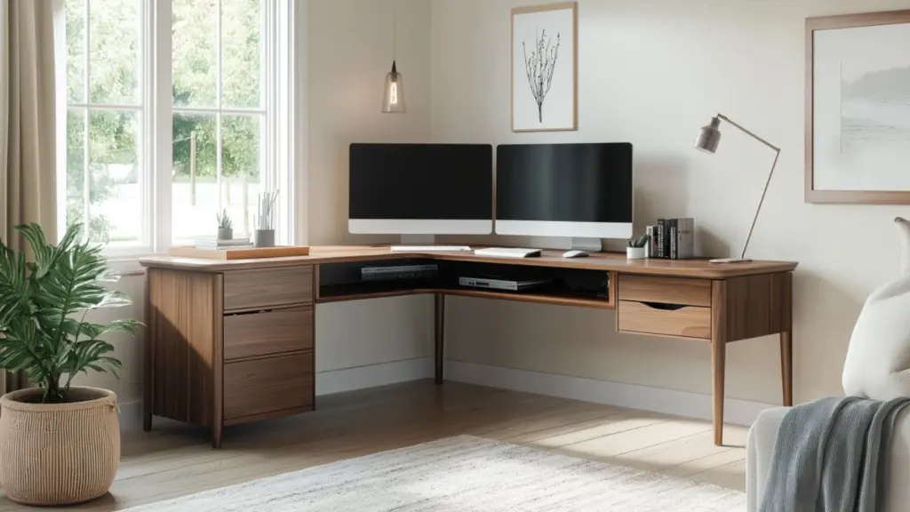 Work From Home Set Up with Dual Monitors: Maximize Efficiency and Comfort in Your Living Room
