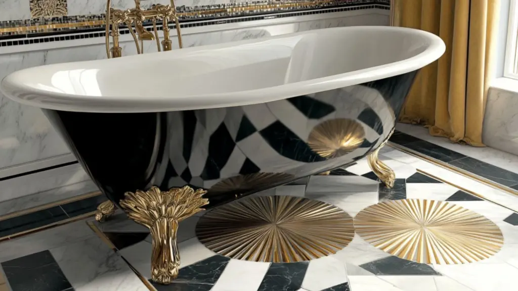 Art Deco Bathroom Interior Style for a Glamorous Finish