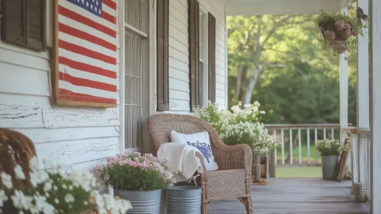 Simple Farmhouse Patriotic Decor for a Cozy Summer Home