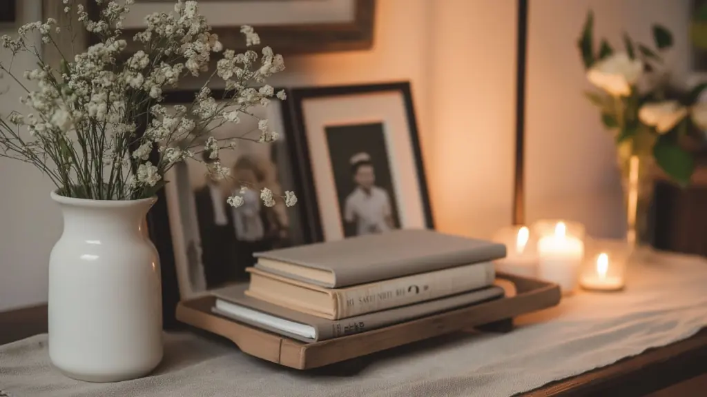 Neutral Guest Book Table Decor for a Classic Look That Blends Elegance and Simplicity
