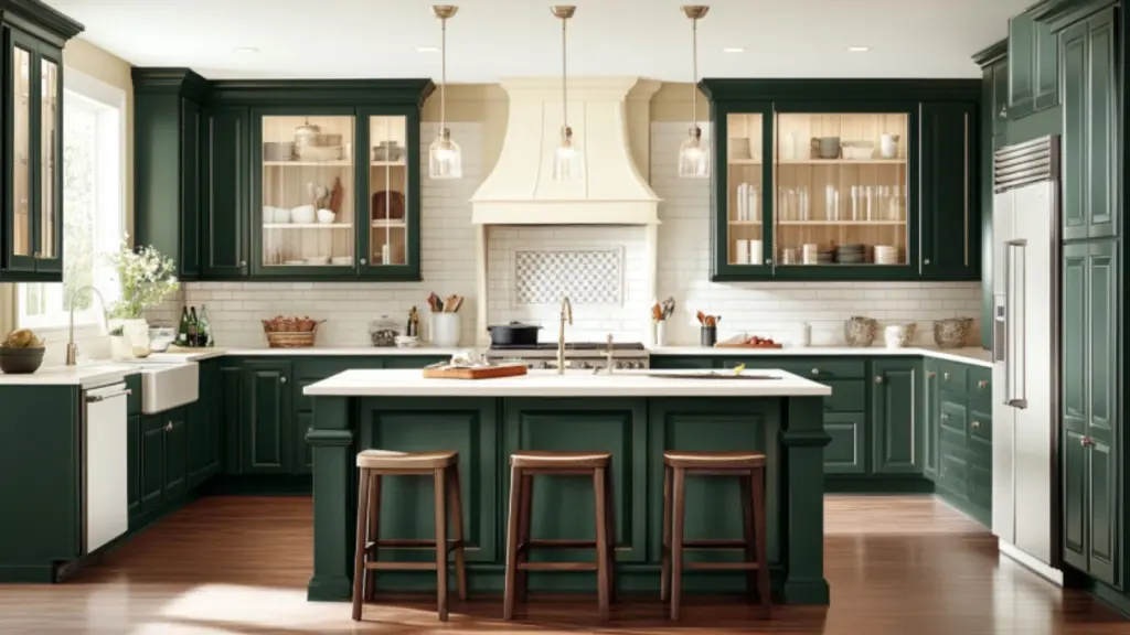 How to Make a Dark Green Kitchen Feel Bright and Airy