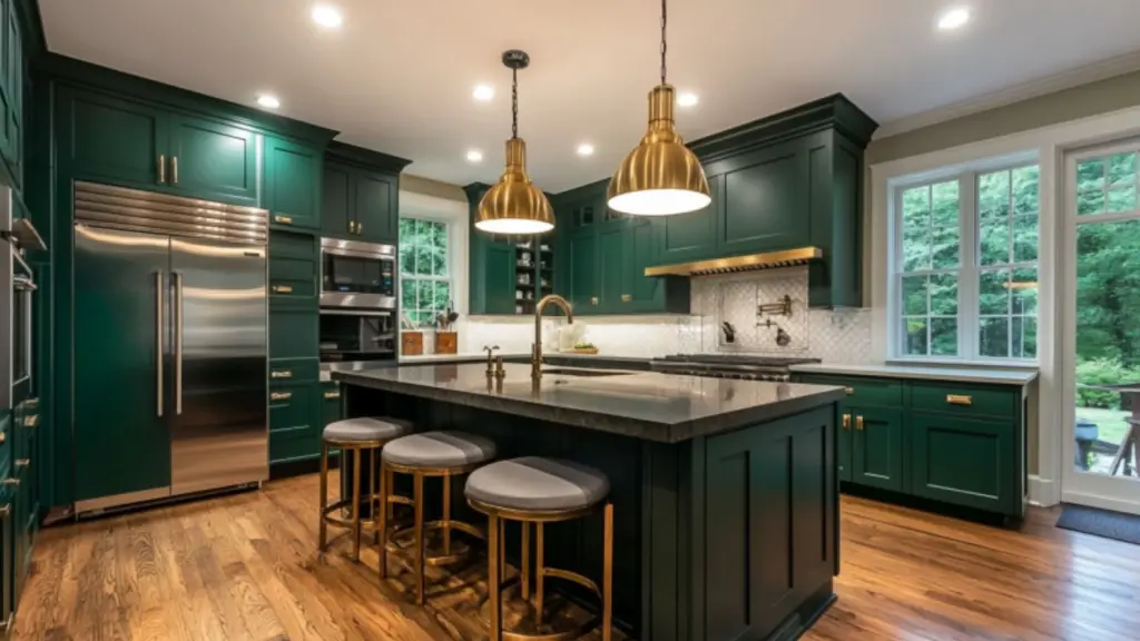 How to Make a Dark Green Kitchen Feel Bright and Airy
