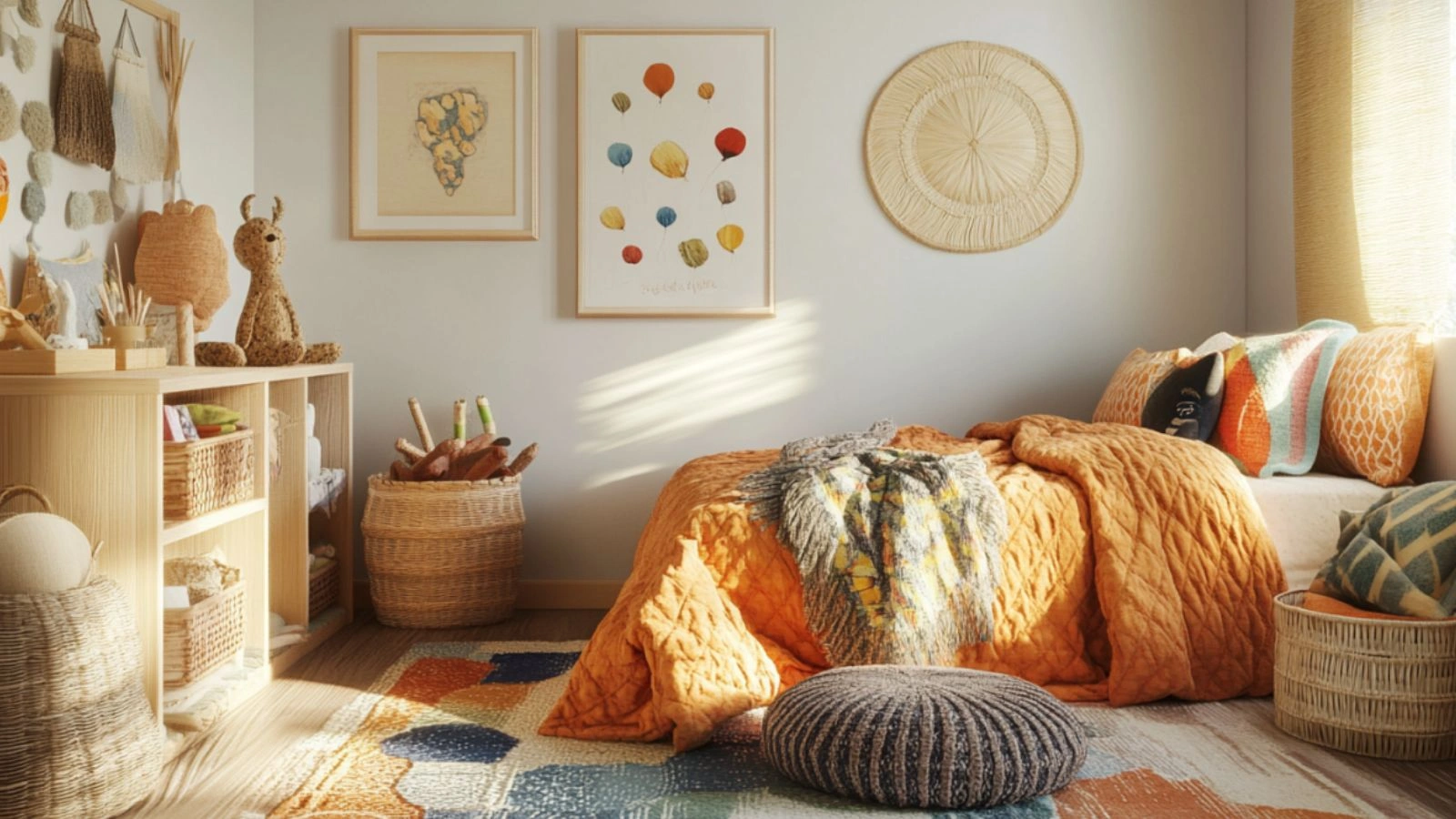 Creating a Warm and Inviting Colorful Kids Room Atmosphere: Cozy Design Ideas with Vibrant Style