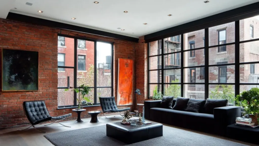 Stylish Home Decor Ideas Using Colors That Go With Red Brick in the Living Room