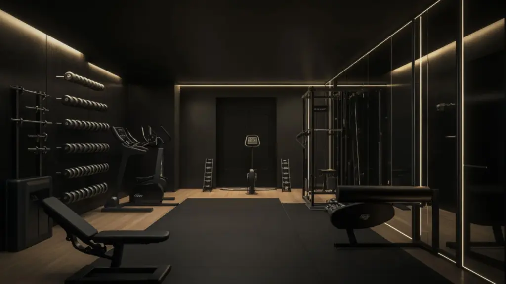 Luxury Black Garage Gym Designs for High-End Homes