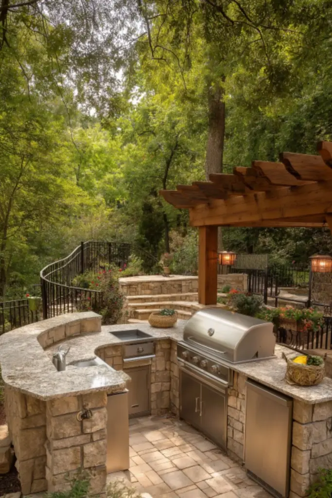 Stone Outdoor Grill Island Ideas That Combine Durability and Stylish Outdoor Living