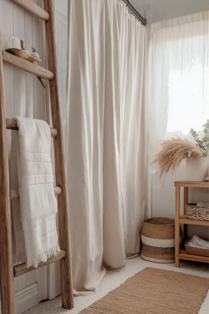 Charming Beach Bathroom Ideas with Vintage Touches and Soft Linens