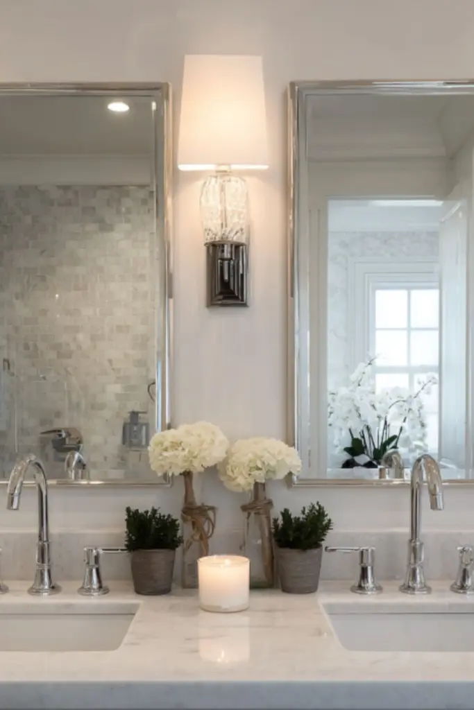 Elegant Bathroom Counter Decor Ideas for Double Vanities That Balance Beauty and Function