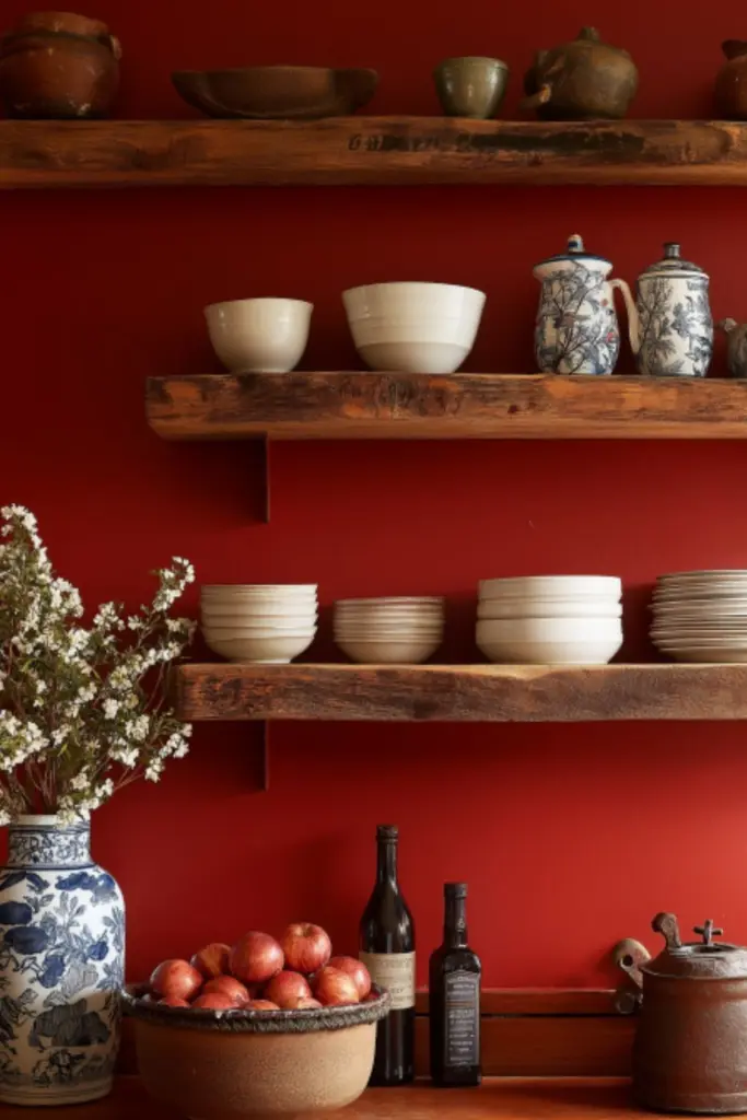 How to Style a Red Farmhouse Kitchen with White Cabinets for Warm, Timeless Charm