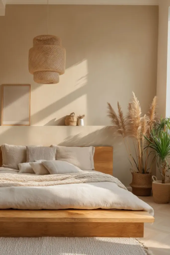 Boho Cozy Master Bedroom Decor with Layered Textiles for Effortless Style and Warmth
