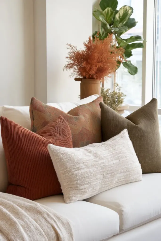 Earthy Accents That Pop on a White Couch: Natural Home Decor Ideas That Warm Up Any Space