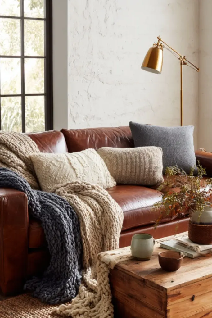 Stylish Brown Leather Couch Living Room Decor Ideas You’ll Absolutely Adore