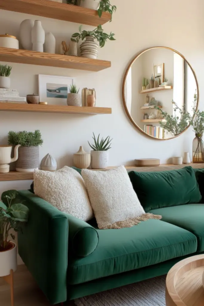 Elegant Green Couch Living Room Makeovers on a Budget That Feel High-End