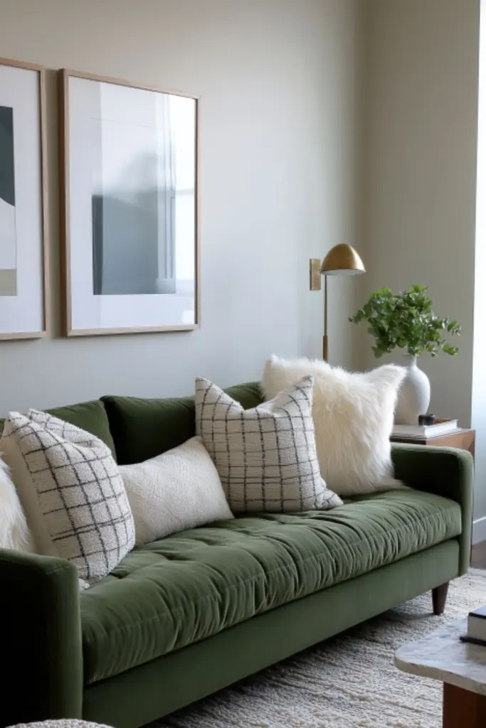 Elegant Green Couch Living Room Makeovers on a Budget That Feel High-End