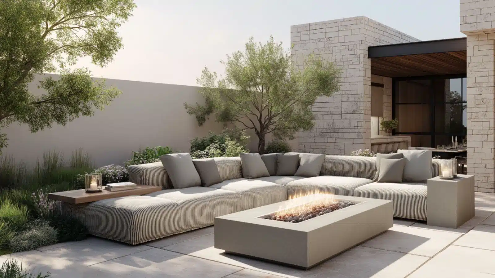 Contemporary Outdoor Fire Pit Seating Ideas with Modular Furniture for Modern Living