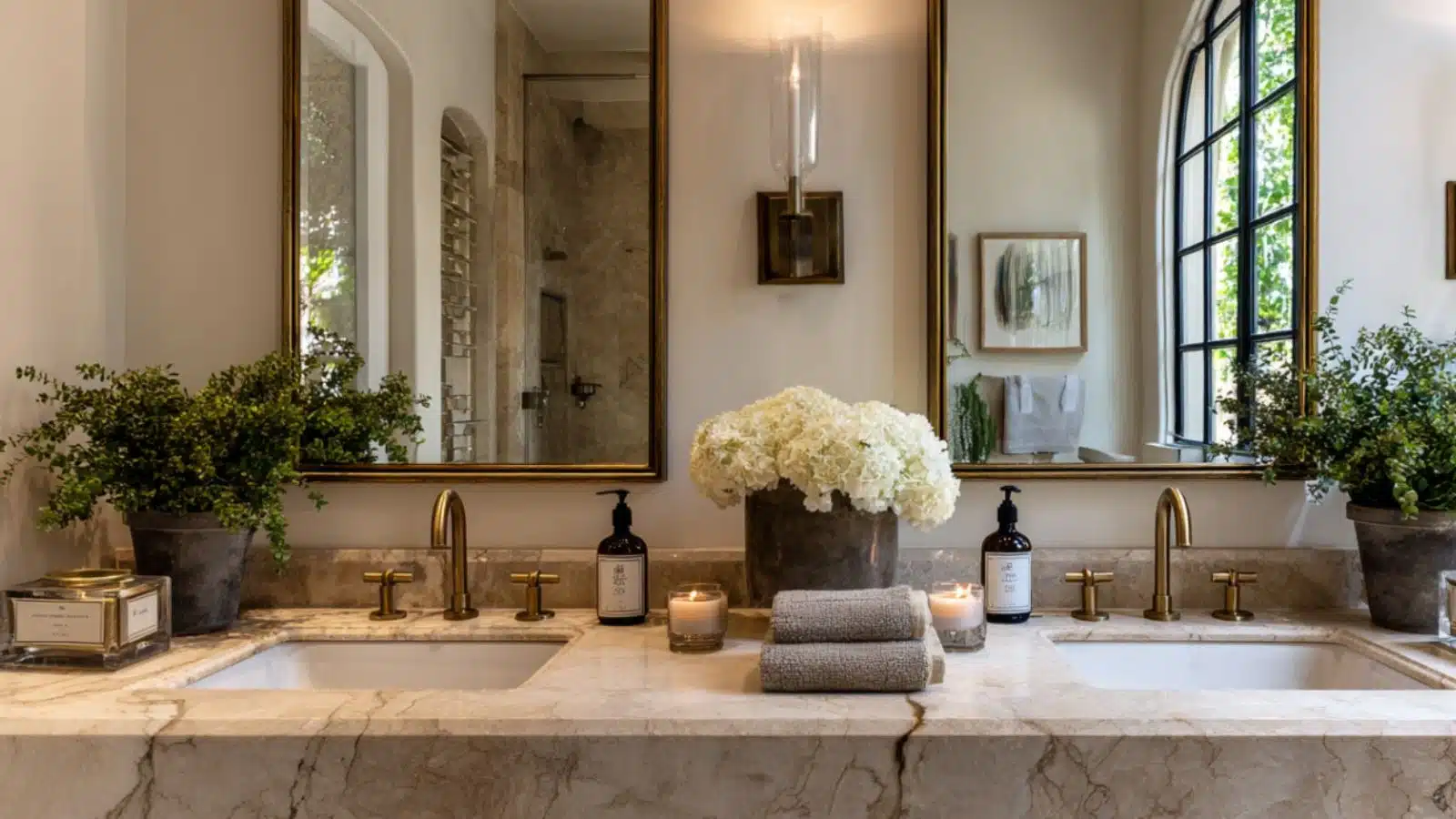 Elegant Bathroom Counter Decor Ideas for Double Vanities That Balance Beauty and Function