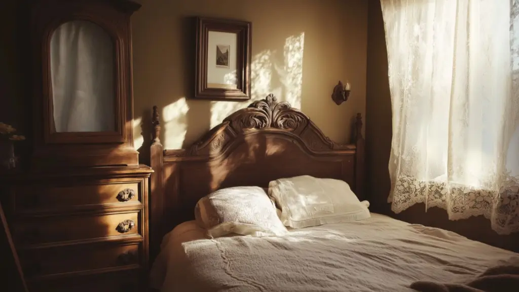Dark Cottagecore Bedroom Decor: Mocha Woods & Fairy Lights