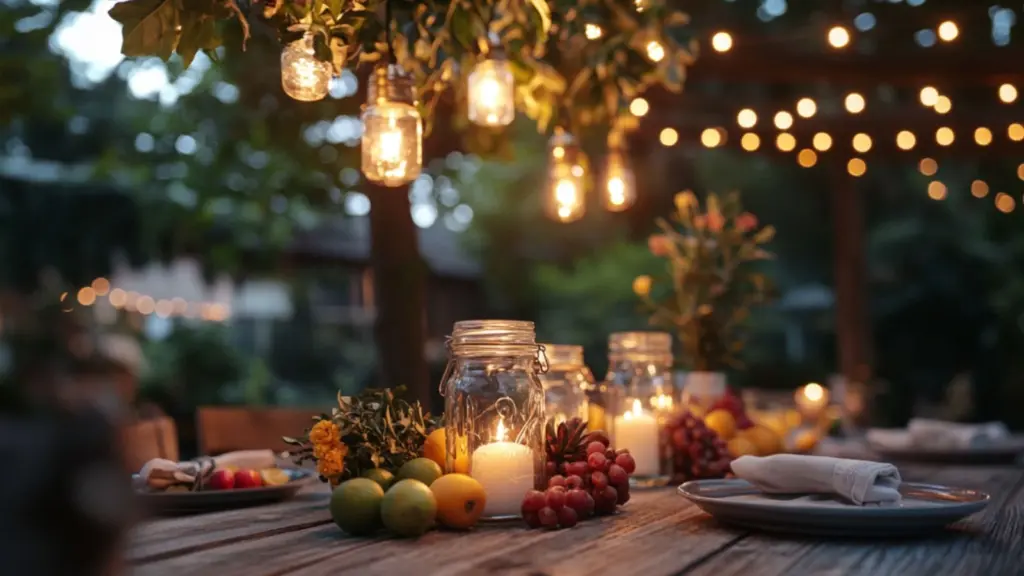 Easy DIY Summer Tablescapes with Watermelon and Mason Jar Decor