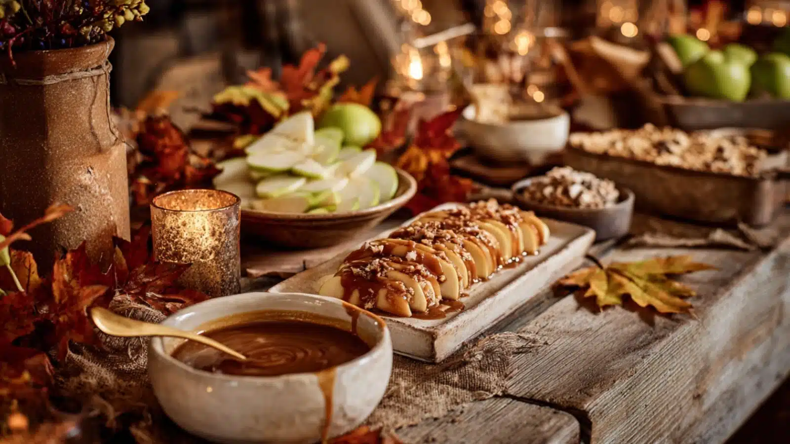 Cozy Fall Baby Shower Ideas with a Caramel Apple Bar for a Warm Celebration