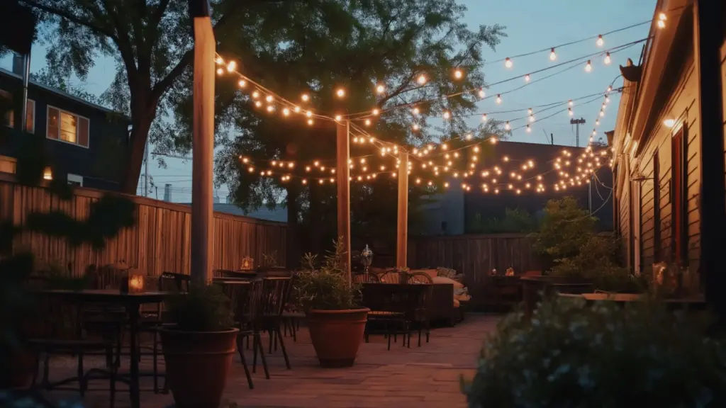 Creative Ways to Hang Patio String Lights for a Magical Evening Ambiance
