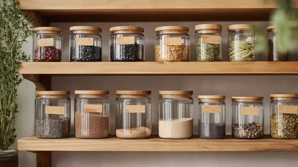 Elegant Pantry Organisation with a Touch of Luxury: Design Ideas for a Sophisticated Storage Space