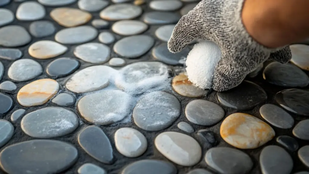 DIY Pebble Mosaic: From Patio to Indoor Accent Walls