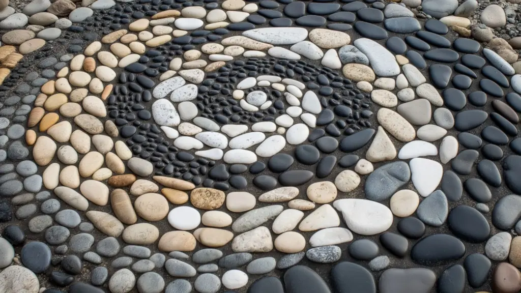DIY Pebble Mosaic: From Patio to Indoor Accent Walls