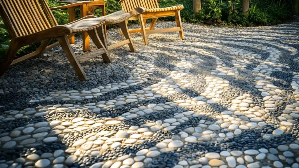 DIY Pebble Mosaic: From Patio to Indoor Accent Walls