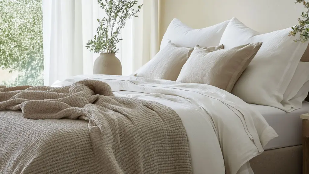 Neutral Summer Bedding Looks to Create a Spa-Like Bedroom Retreat