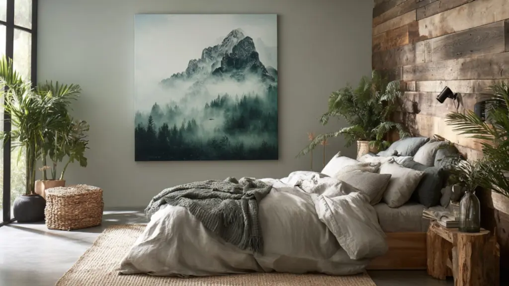 Large Canvas Bedroom Art for Statement Wall Decor