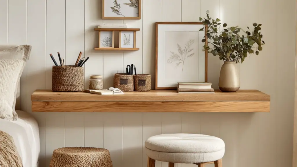 DIY Floating Bedroom Desk Ideas for Tiny Rooms