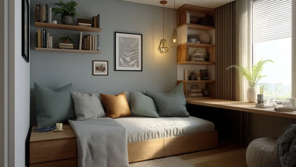 DIY Floating Bedroom Desk Ideas for Tiny Rooms