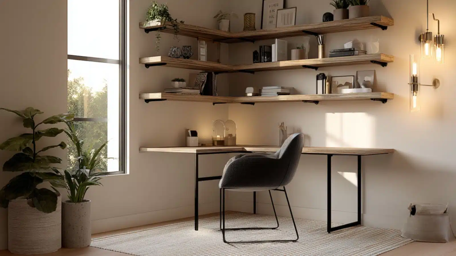 Modern Corner Desk Setup for Stylish Home Offices