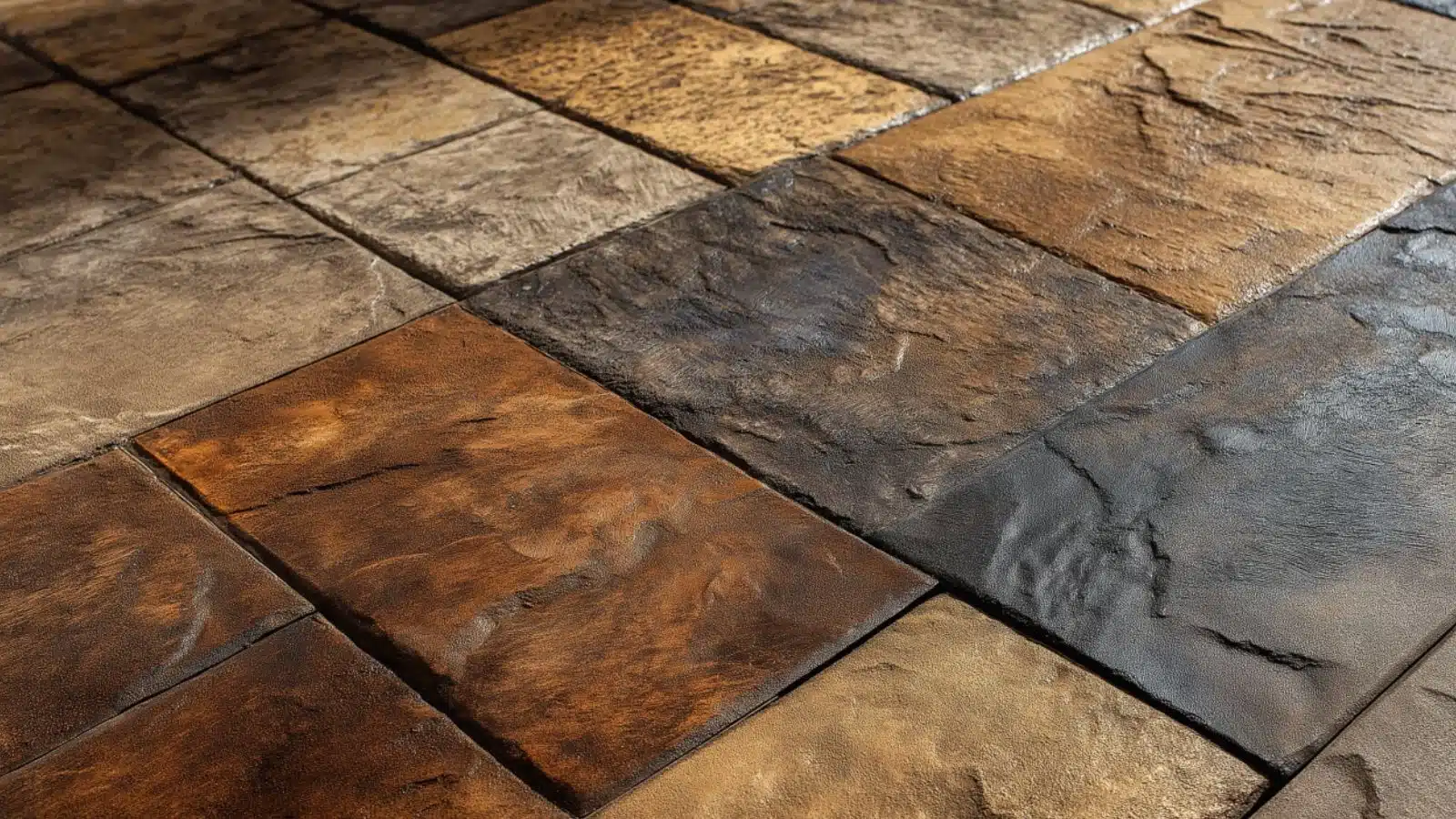 Reclaimed Stone Look Stamped Concrete Patio Ideas for Timeless Outdoor Charm