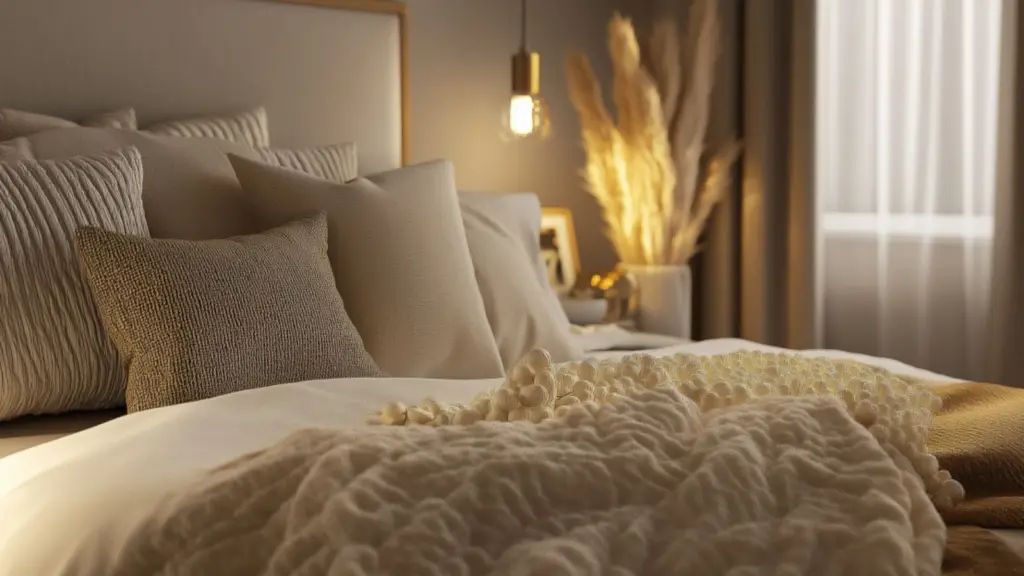 Elegant Fall Bedroom Decor Ideas with Gold Accents and Neutral Tones