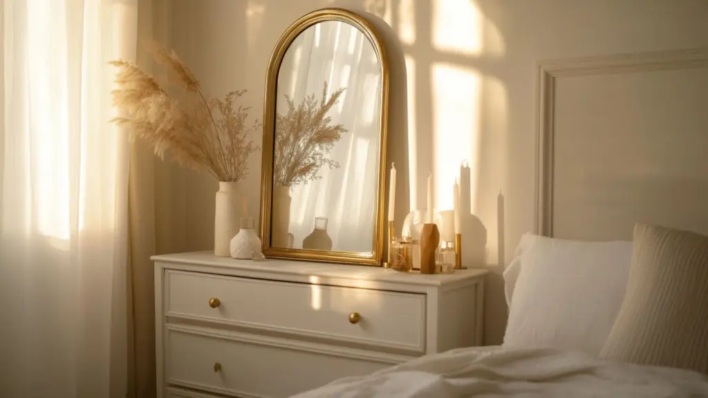Elegant Fall Bedroom Decor Ideas with Gold Accents and Neutral Tones