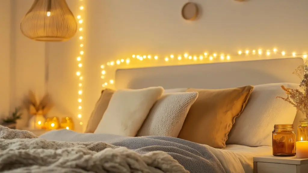 Elegant Fall Bedroom Decor Ideas with Gold Accents and Neutral Tones