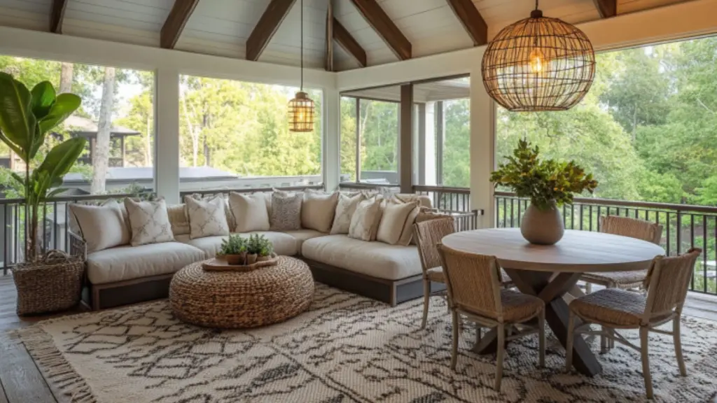 Elegant Screened In Porch Ideas Featuring Vaulted Ceilings for Stylish Outdoor Living