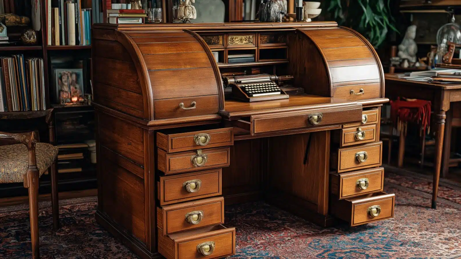 Vintage Wooden Desk Decor Ideas for Classic Home Style