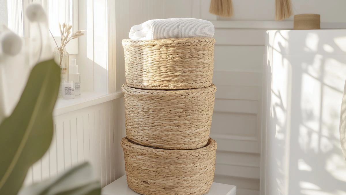 How to Build an Easy Vertical DIY Laundry Basket Storage Tower for Small Spaces