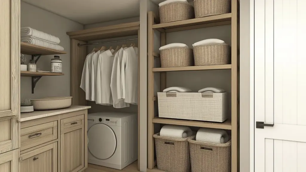 How to Build an Easy Vertical DIY Laundry Basket Storage Tower for Small Spaces
