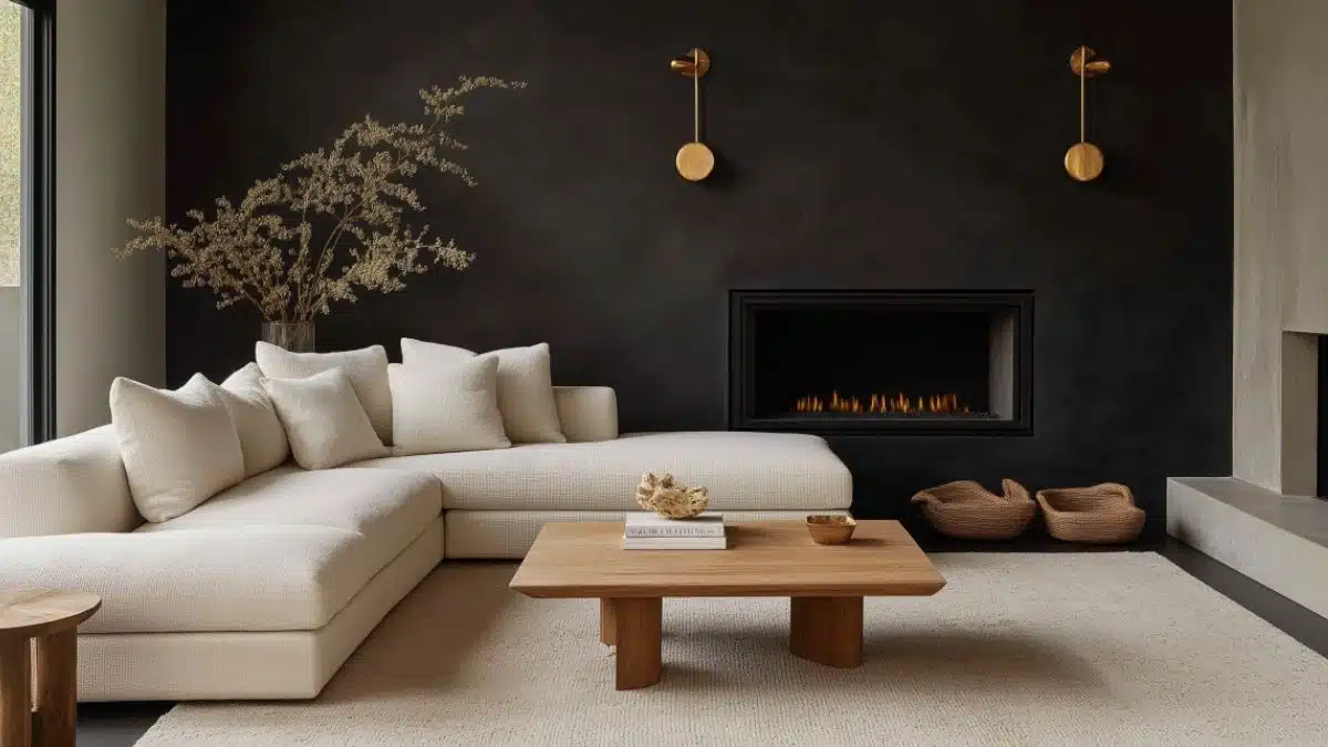 Transform Your Space with a Sleek Black Fireplace Wall for Modern Elegance