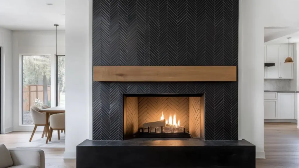 Transform Your Space with a Sleek Black Fireplace Wall for Modern Elegance