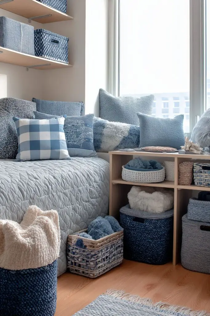 Create Cozy Blue Dorm Vibes: Relaxed College Living with Stylish Decor Ideas
