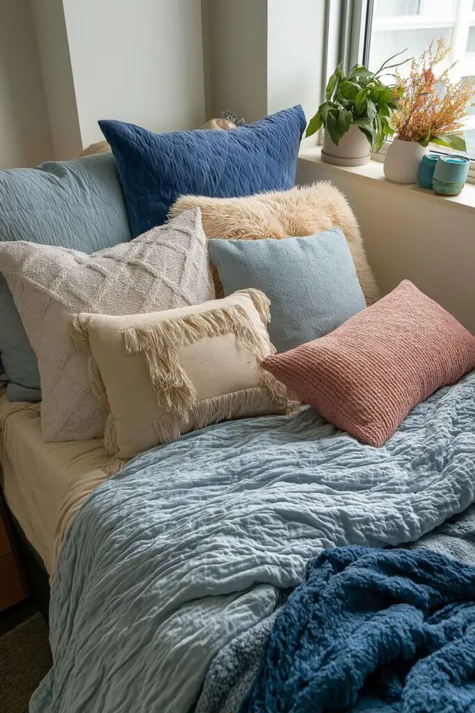 Create Cozy Blue Dorm Vibes: Relaxed College Living with Stylish Decor Ideas